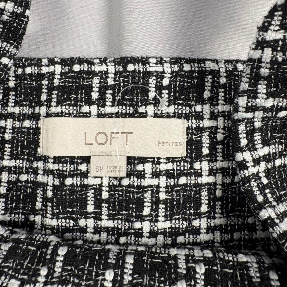 Loft Size 6 Mini Shift Dress Faux Button 90s Y2K Plaid Sleeveless - Picture 9 of 12